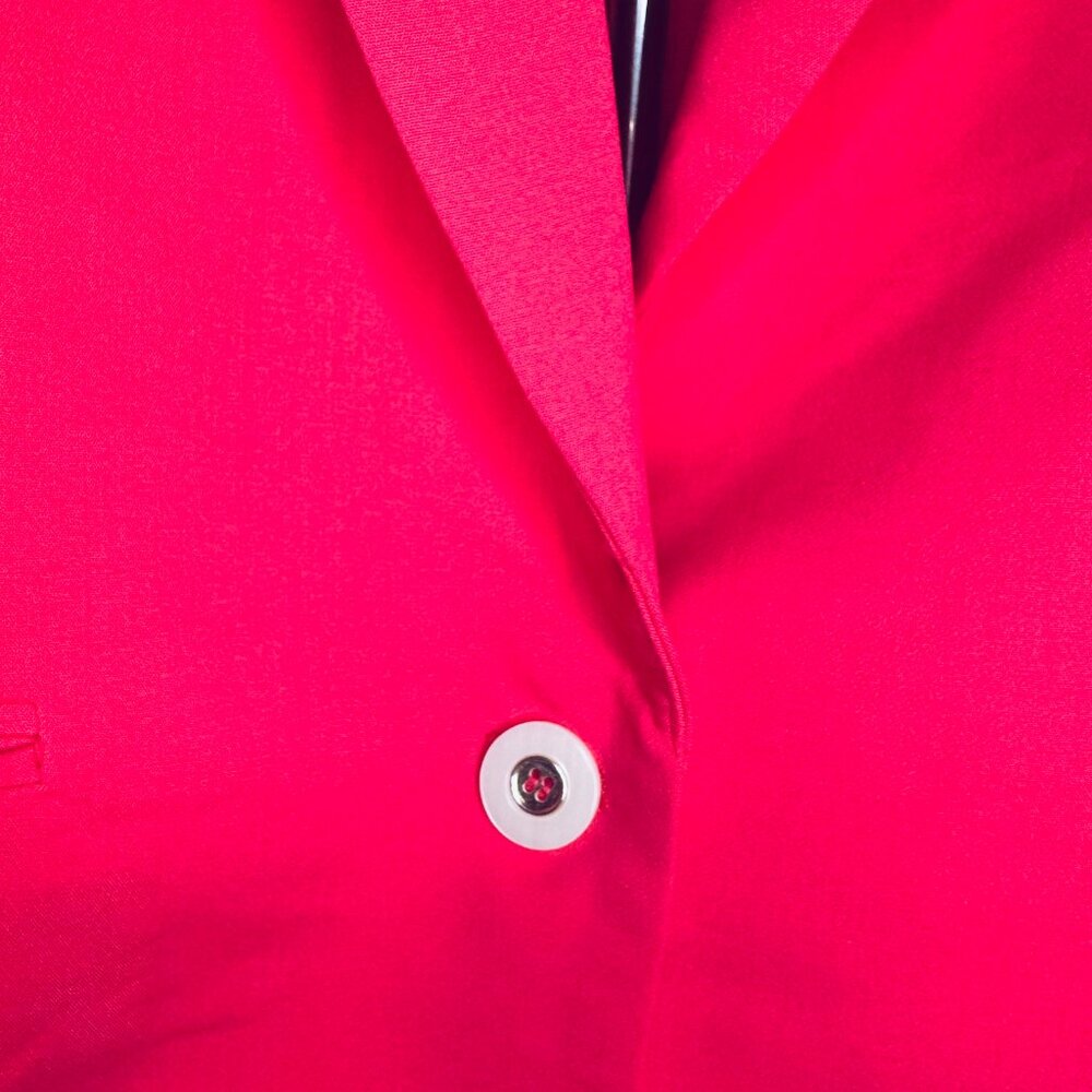 Rachel Zoe NWT Hot Pink Blazer with Ruched Sleeves Size Medium - Picture 5 of 8